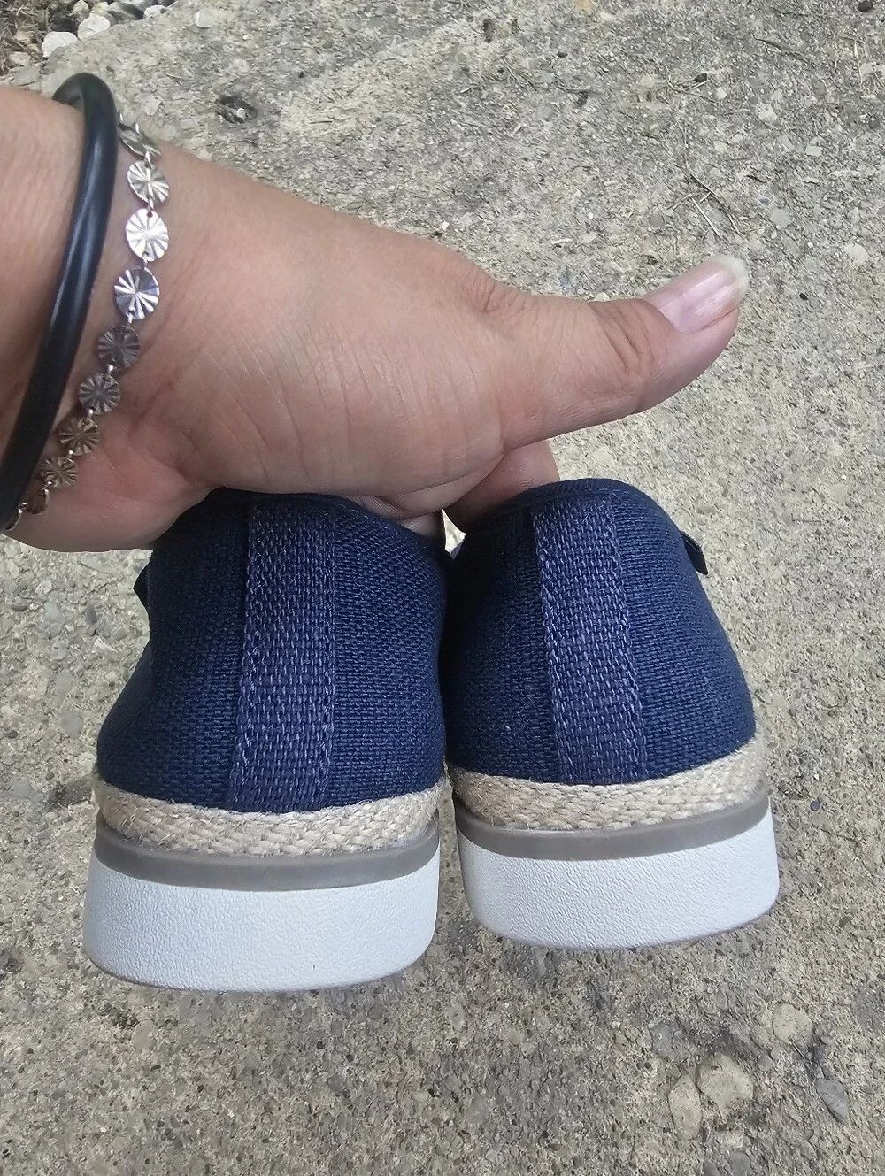 Women's Flexpadrille Lo Shiny Spritz Canvas Slip On Sz 7